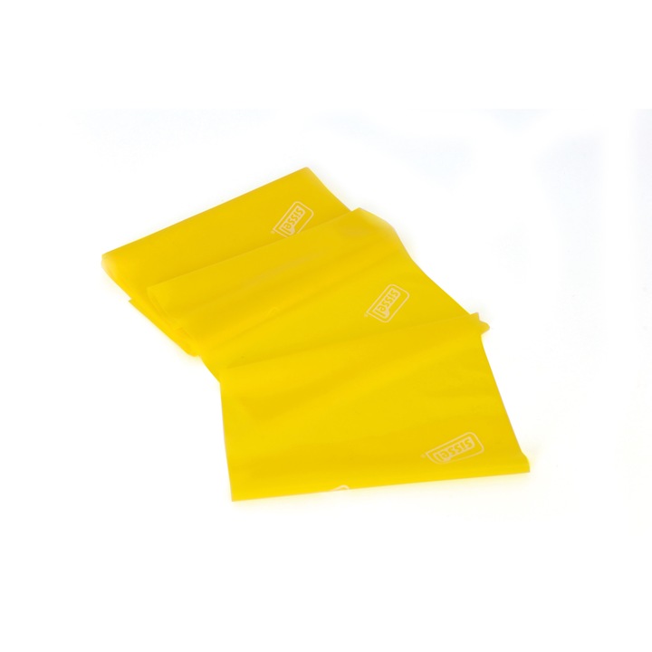 Banda elastica, galben, rezistenta scazuta, 7.5 cm x 2 m - Sissel Fitband