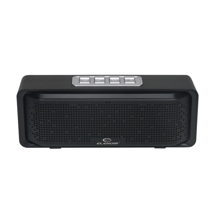 Boxa portabila Elekom, 2x3W, 1200 mAh, USB, TF, AUX, FM, BT, TWS, Wireless, Negru, 59x75x197 cm
