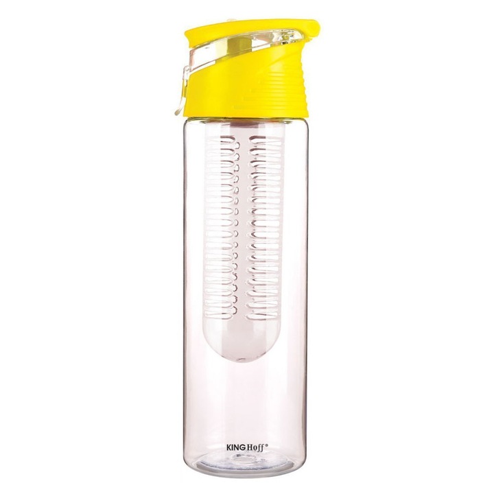 Бутилка за вода с контейнер за плодове или лед kinghoff kh 1192, 800 мл, пластмаса, различни цветове