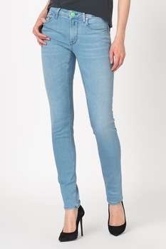 Replay, Blugi skinny cu strasuri New Luz, Albastru lavanda, W25-L32 Replay, Blugi skinny cu strasuri New Luz, Albastru lavanda, W25-L32