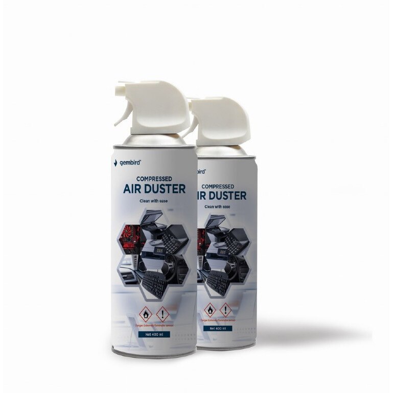 Set 2 x Spray curatare cu aer comprimat, 400 ml, Gembird CK-CAD2, CK-CAD-FL400-01