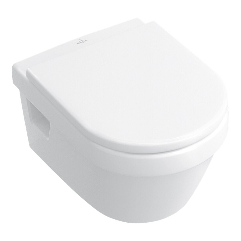 Set vas WC suspendat COMPACT Architectura, Direct Flush, cu capac Soft Close, Quick release, alb