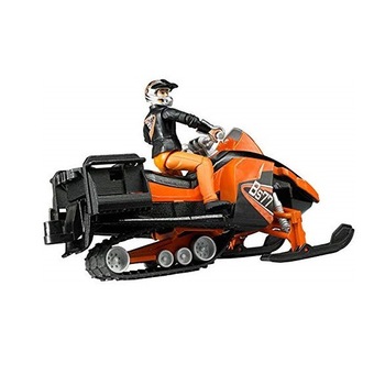 Snow-mobil cu figurina Bruder, portocaliu Snow-mobil cu figurina Bruder, portocaliu