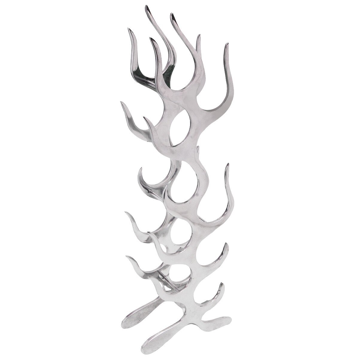 Suport sticle de vin, vidaXL - Aluminiu, Argintiu