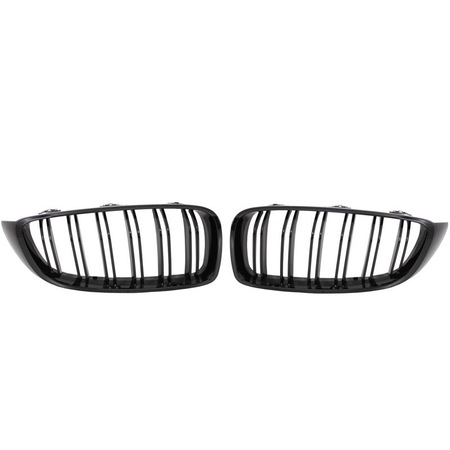 Set Grile Duble BMW Seria 4 F32 F33 F36 2013-2019 M Look Piano Black ...