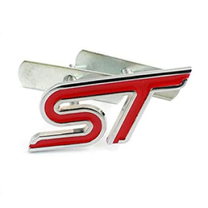 Ford ST, logó, grill, Piros
