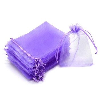Saculeti organza dreptunghiulari 12x17cm (set 100 buc) - Mov Saculeti organza dreptunghiulari 12x17cm (set 100 buc) - Mov