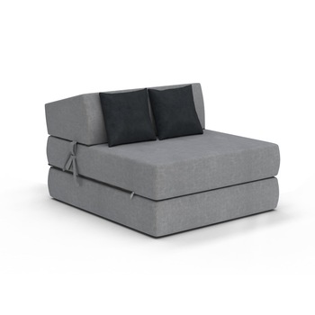 Saltea pliabila pentru copii/adolescenti tip fotoliu Spij zdrowo Alex, Gri deschis/Grafit Saltea pliabila pentru copii/adolescenti tip fotoliu Spij zdrowo Alex, Gri deschis/Grafit