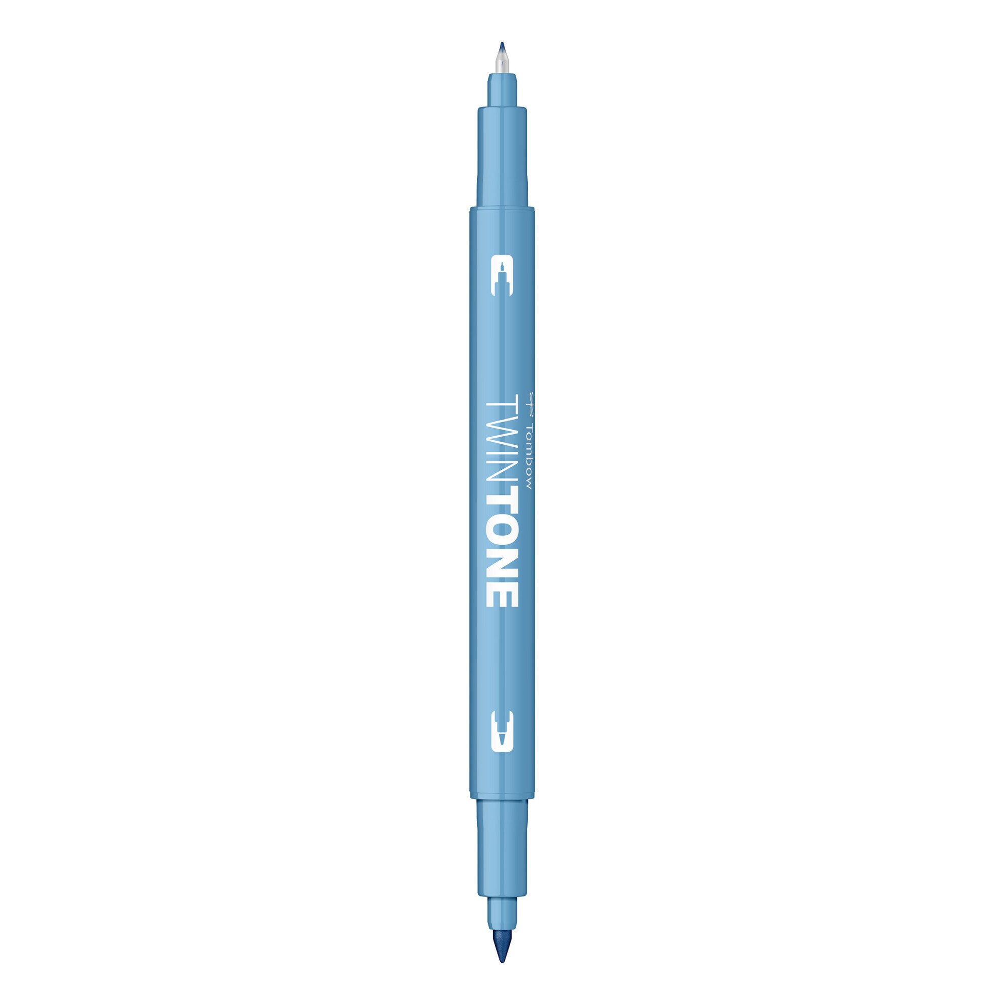 Marker Dual TwinTone Tombow 83 Sax Blue, albastru sax