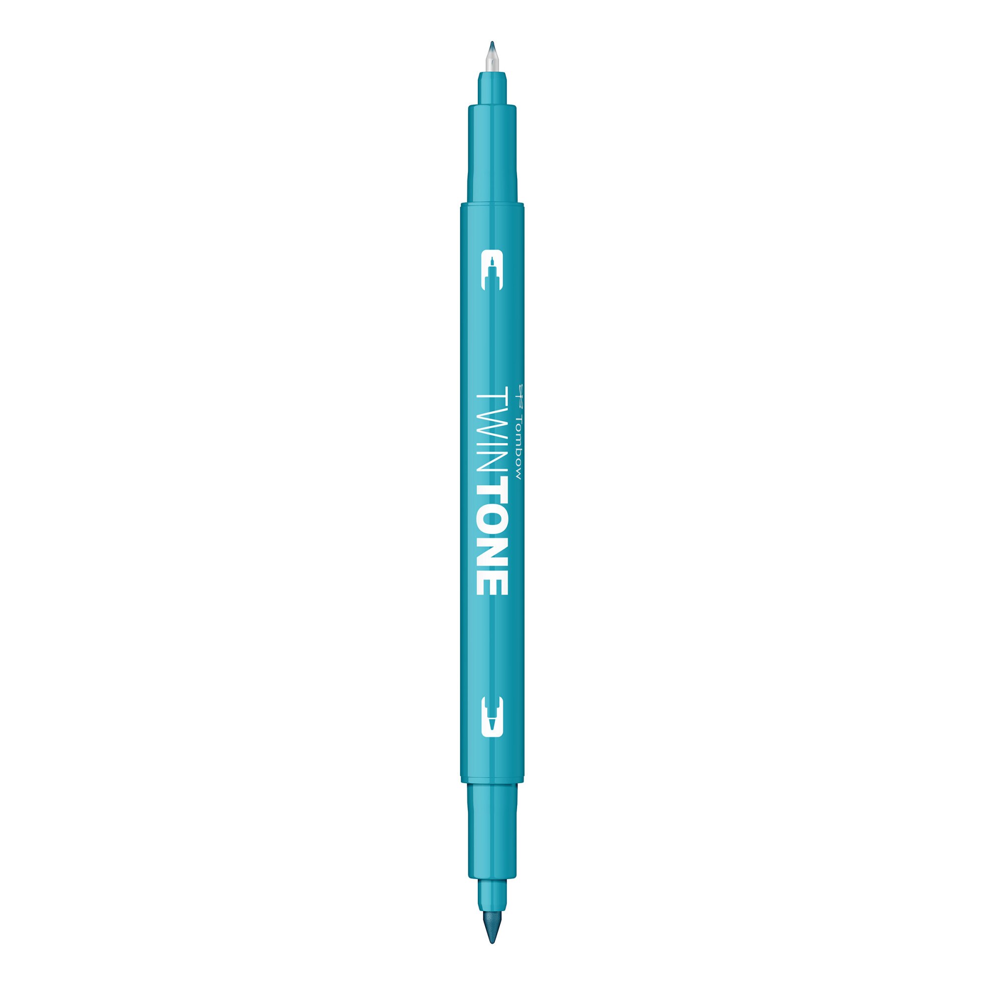 Marker Dual TwinTone Tombow 84 Turquoise Blue, turcoaz