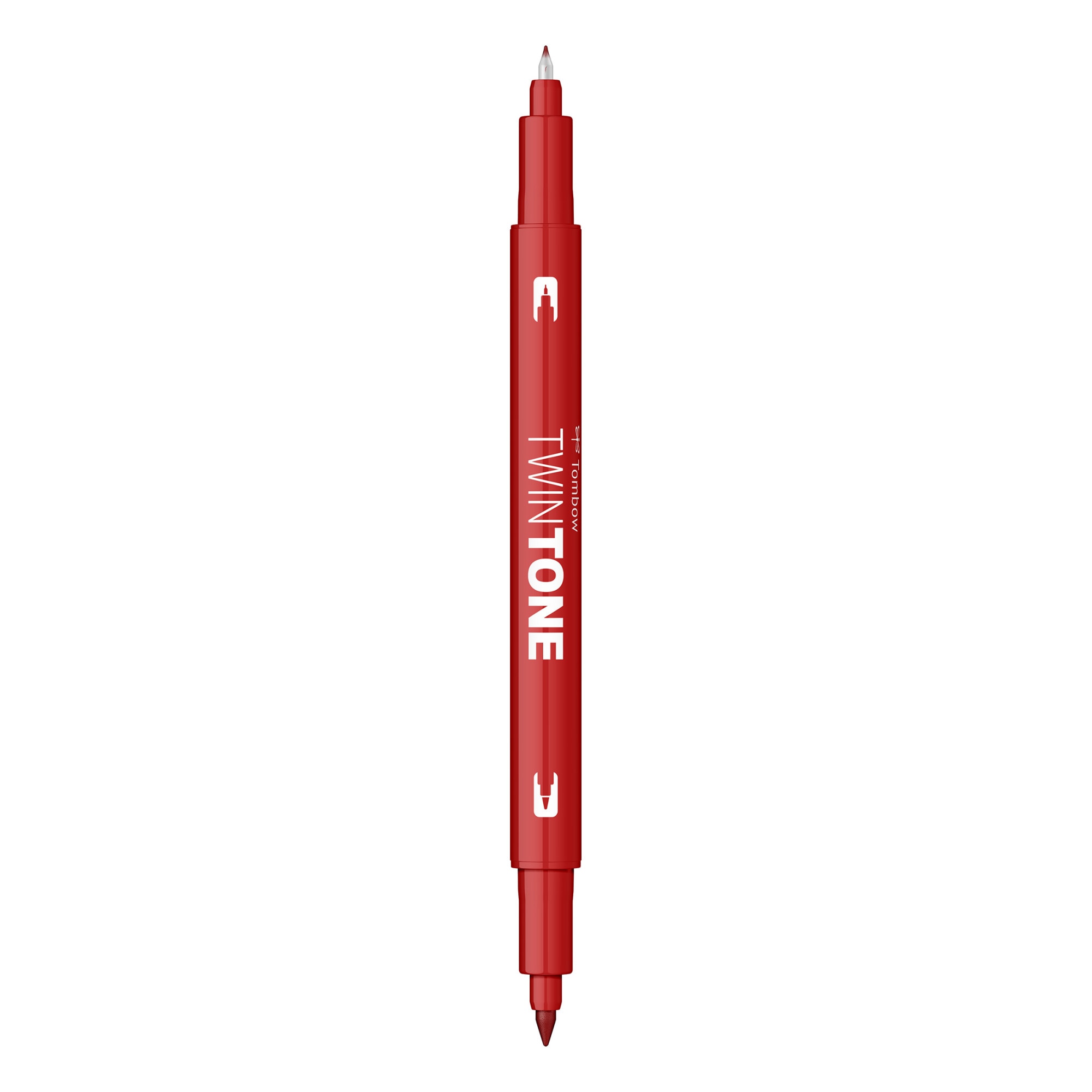 Marker Dual TwinTone Tombow 75 Strawberry Red, rosu strawberry
