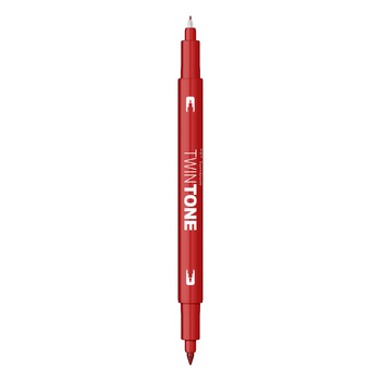 Marker Dual TwinTone Tombow 75 Strawberry Red, rosu strawberry Marker Dual TwinTone Tombow 75 Strawberry Red, rosu strawberry
