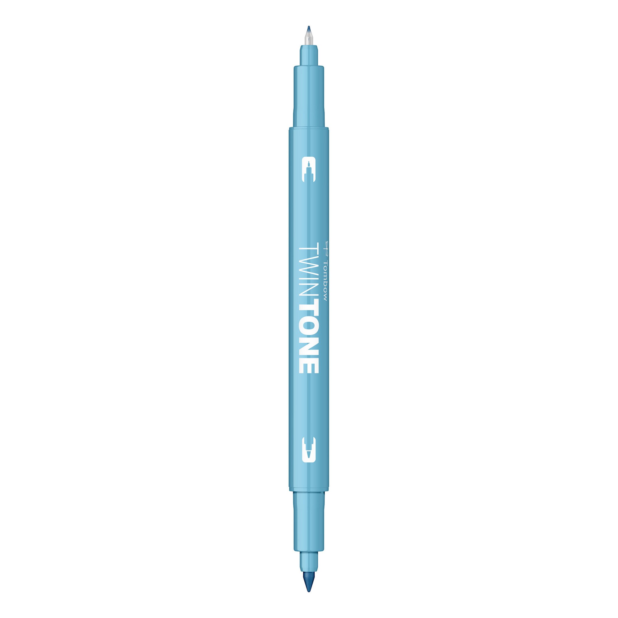 Marker Dual TwinTone Tombow 73 Sky Blue, albastru sky