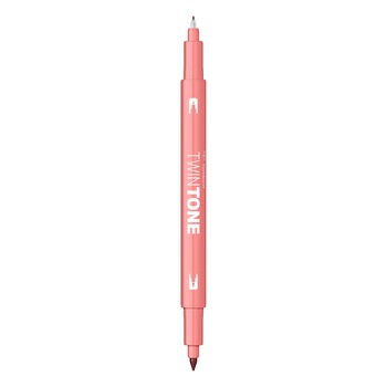 Marker Dual TwinTone Tombow 61 Peach Pink, roz piersica Marker Dual TwinTone Tombow 61 Peach Pink, roz piersica