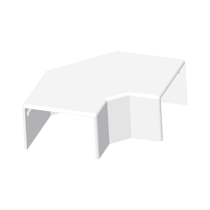 Unghi plan fix 90 grade canal cablu KOPOS LH 60x40 HD, alb