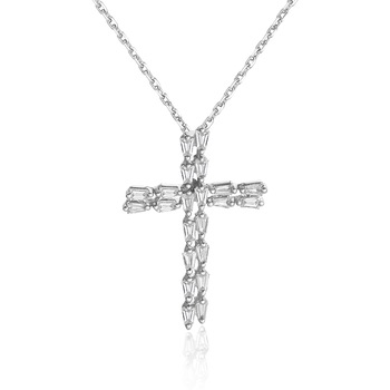 Pandantiv Cruce Blanco's Aur 18k Diamante PP-10230-W Pandantiv Cruce Blanco's Aur 18k Diamante PP-10230-W