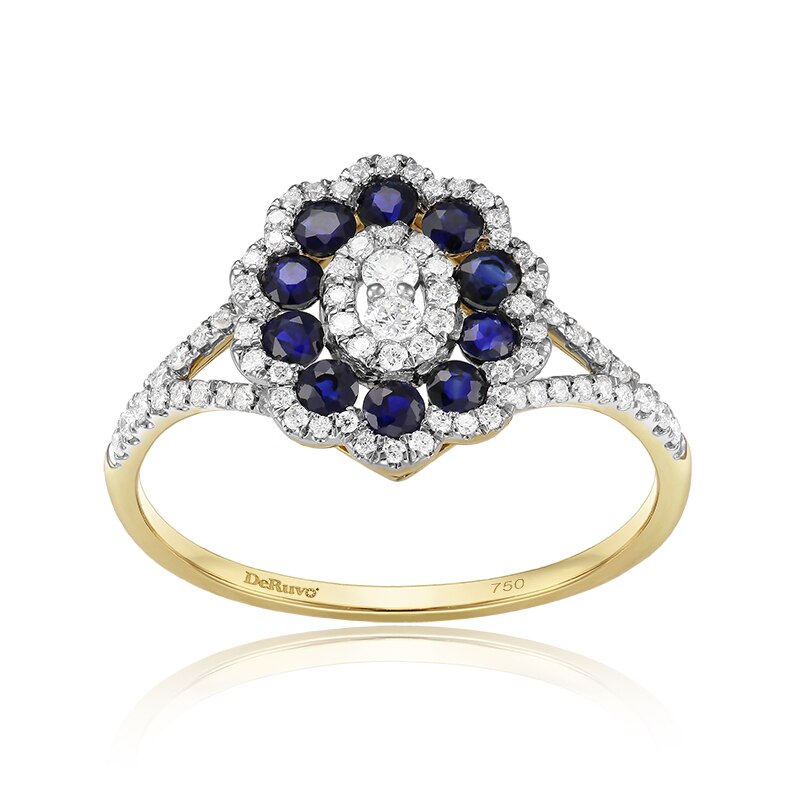 Inel Deruvo Aur 18k Diamante, Safire, 56 RAJR27865-SADY