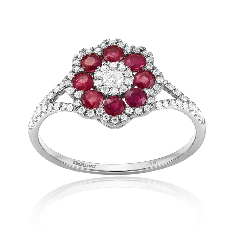 Inel Deruvo Aur 18k Diamante, Rubine, 54 RAJR27864-RUDW