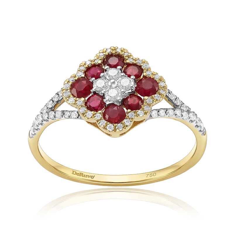 Inel Deruvo Aur 18k Diamante, Rubine, 55 RAJR27863-RUDY