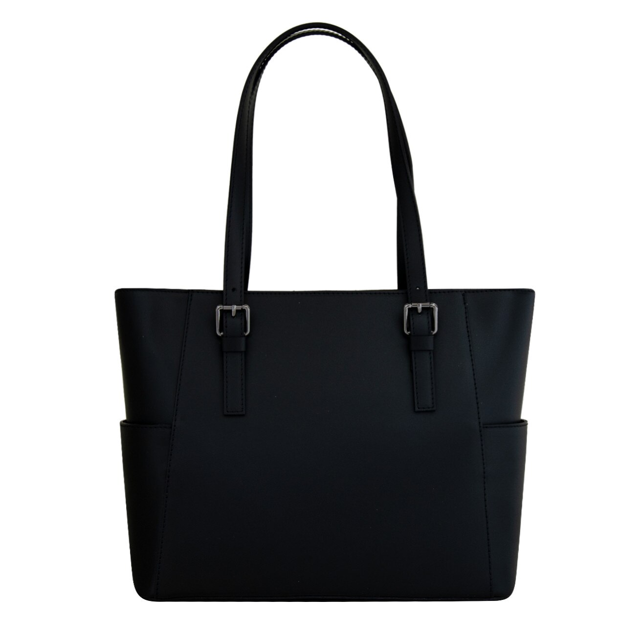 Geanta office de dama din piele naturala Eva Bags, Amber negru