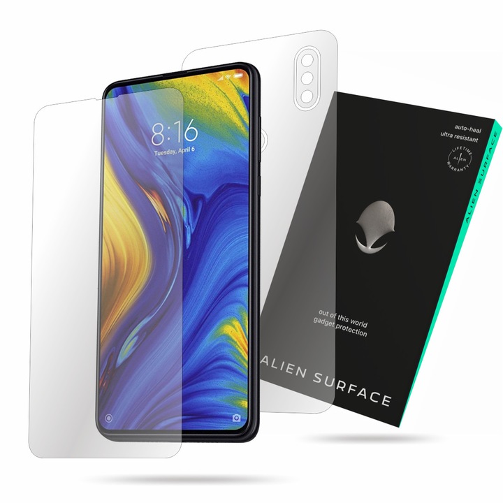 Alien Surface, Xiaomi Mi Mix 3, képernyővédő fólia, hátsó