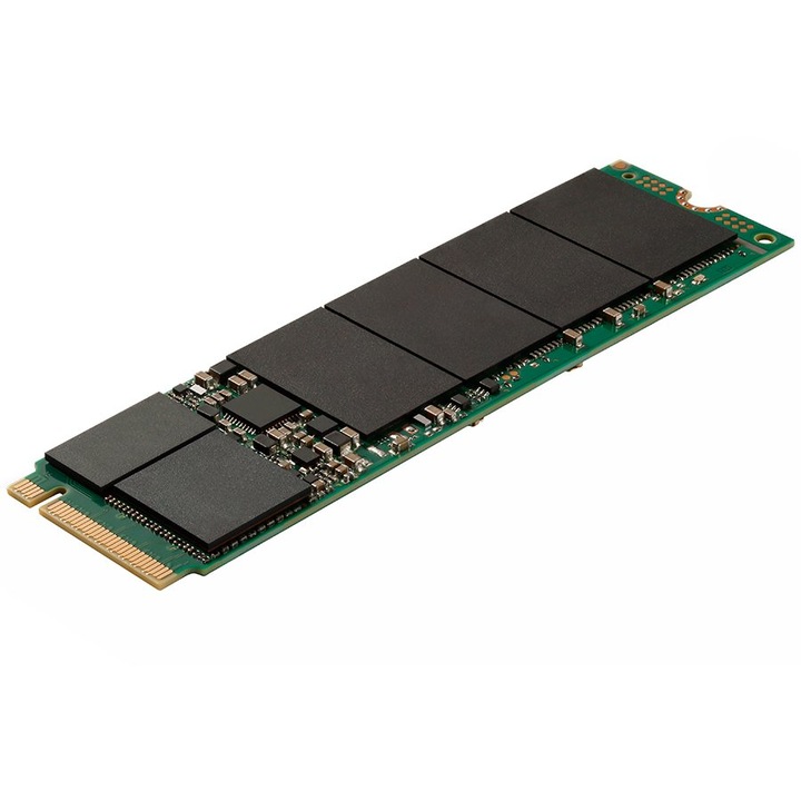 SSD Micron 2200 1TB M.2 2280, PCIe Gen3 x4, Citire/Scriere: 3000 / 1600 MB/s, Citire/Scriere aleatorie IOPS 240K/210K