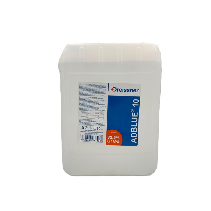 Aditiv AdBlue cu palnie umplere, 10L, pentru motoare diesel euro 6, Dreissner