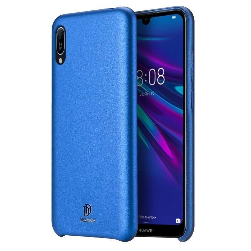 Husa Huawei Y6 2019, Y6 Prime 2019, DUX DUCIS, Skin, Piele Ecologica, Albastru