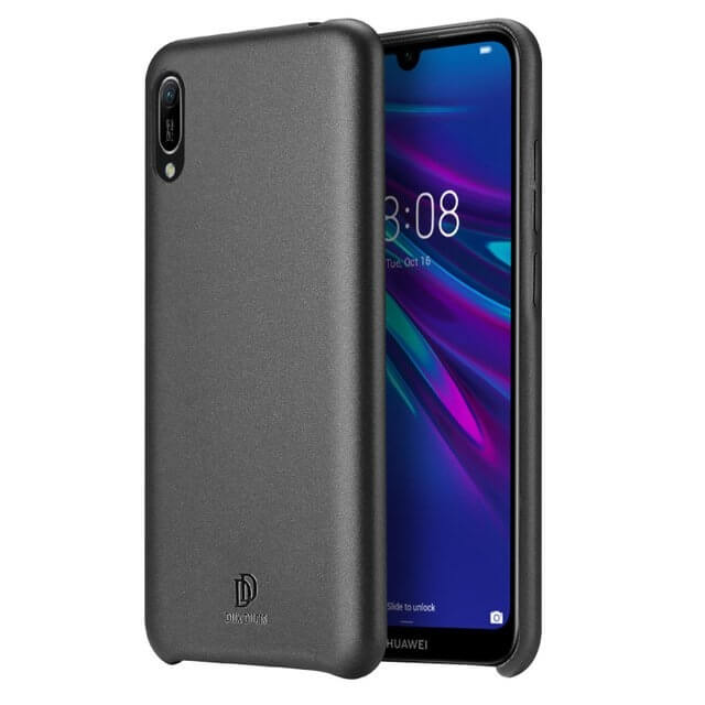 Husa Huawei Y6 2019, Y6 Prime 2019, DUX DUCIS, Skin, Piele Ecologica, Negru