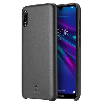 Husa Huawei Y6 2019, Y6 Prime 2019, DUX DUCIS, Skin, Piele Ecologica, Negru Husa Huawei Y6 2019, Y6 Prime 2019, DUX DUCIS, Skin, Piele Ecologica, Negru