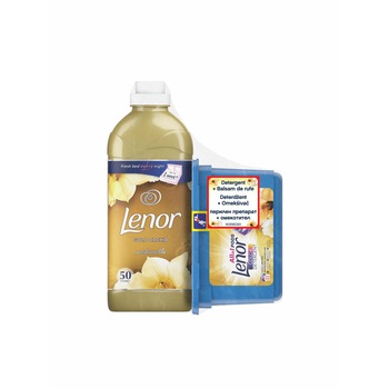 Pachet Detergent capsule Lenor All in One PODs Gold Orchid 15 spalari + Balsam rufe Lenor Gold Orchid 50 spalari Pachet Detergent capsule Lenor All in One PODs Gold Orchid 15 spalari + Balsam rufe Lenor Gold Orchid 50 spalari