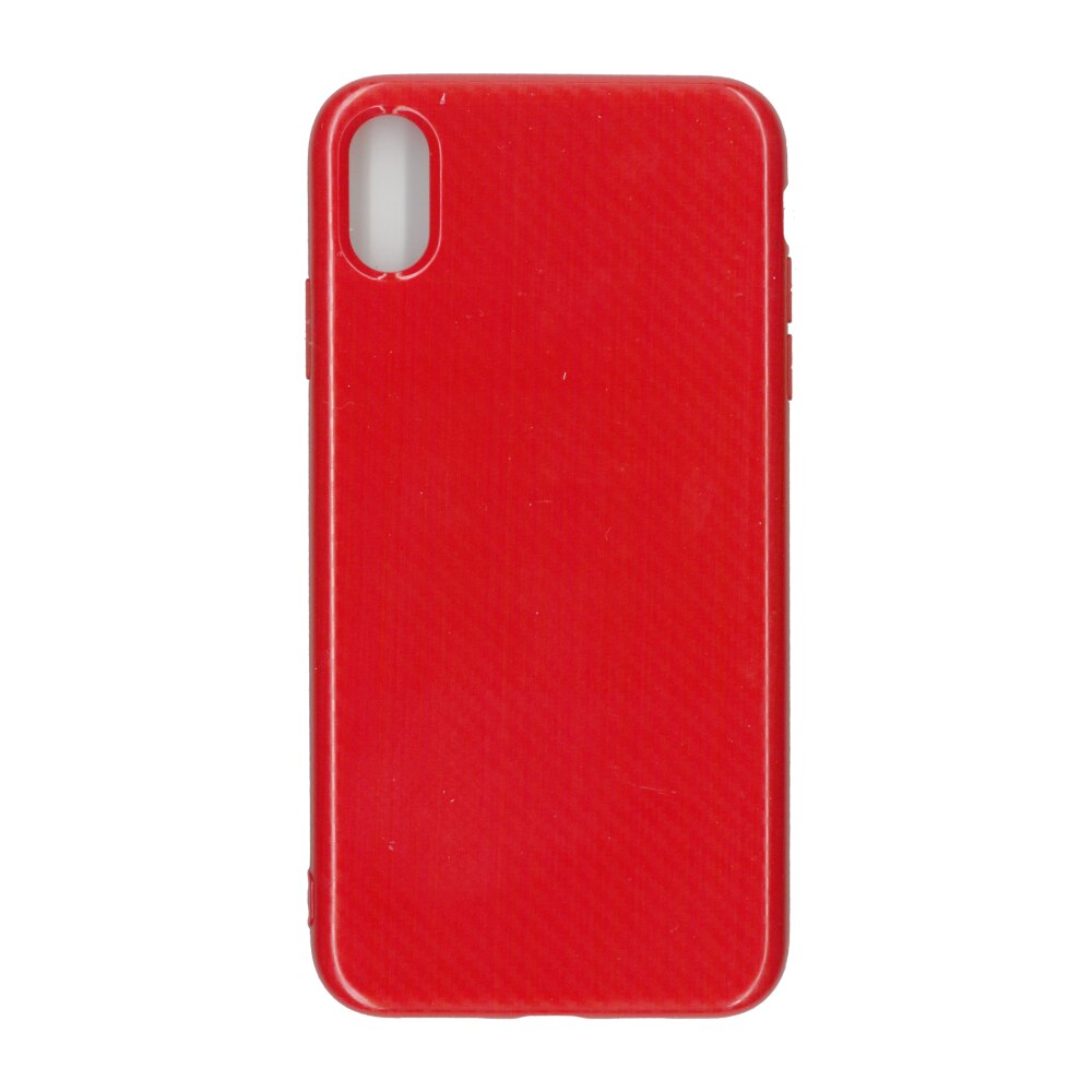 Husa din silicon, Carbon rosu, pentru Apple iPhone X/Xs