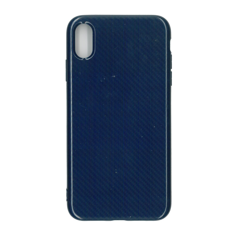 Husa din silicon, Carbon albastru, pentru Apple iPhone X/Xs