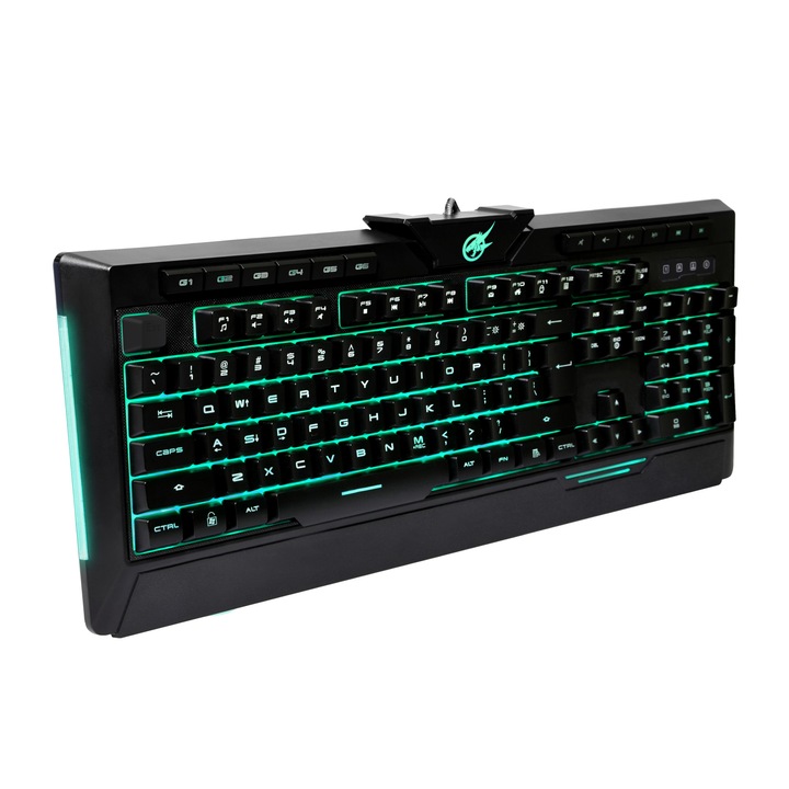 Tastatura Semi-Mecanica Port Designs Arokh K-2, 116 Taste, 6 Taste Multimedia, Iluminare Programabila, Anti-Ghosting, USB, Negru
