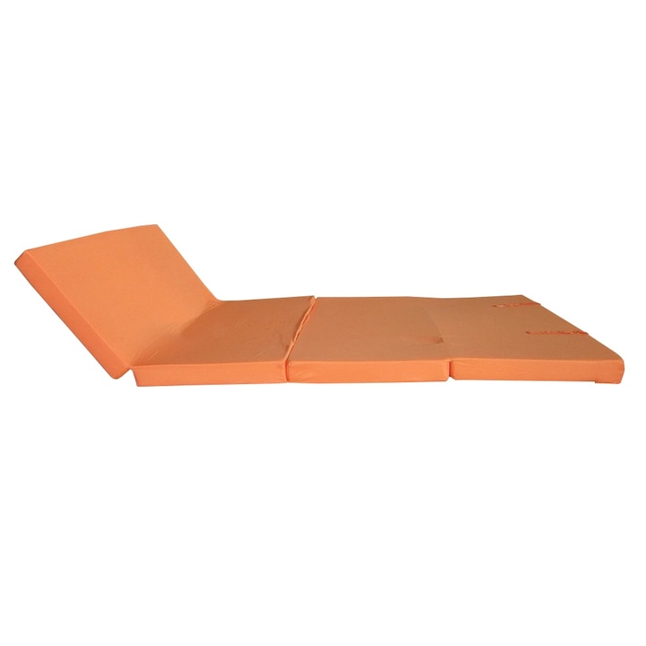 Beautissu Campix, összehajtható mobil matrac 120 x 195 x 7 cm, Narancssárga