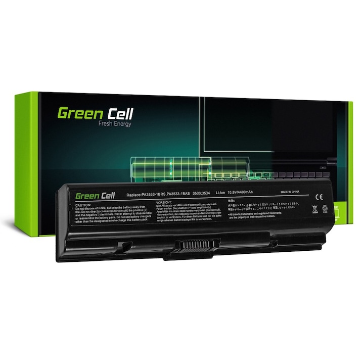 Батерия за лаптоп GREEN CELL, Toshiba Satellite A200 A300 A500 L200 L300 L500 PA3534U, 10.8V, 4400 mAh