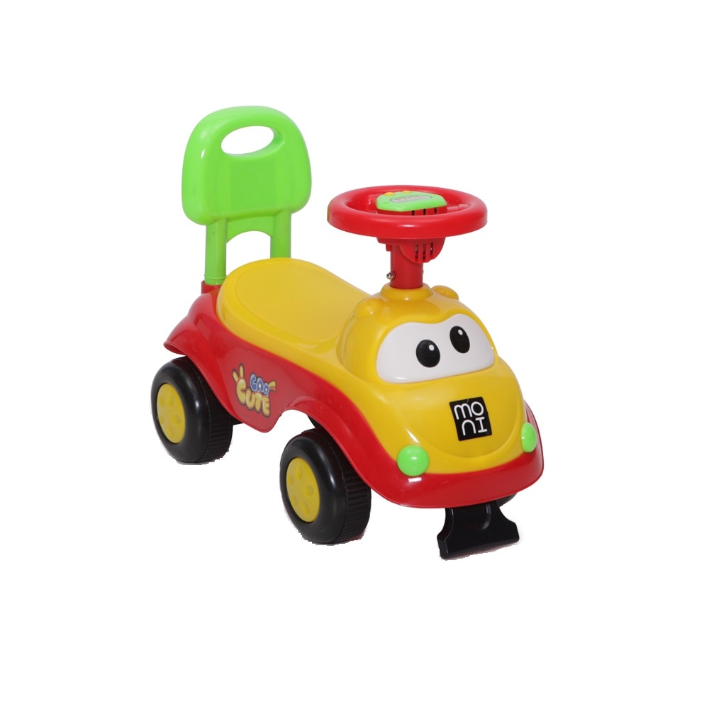 Masinuta fara pedale de impins Moni Dream Car Ride-on, Galben/Rosu