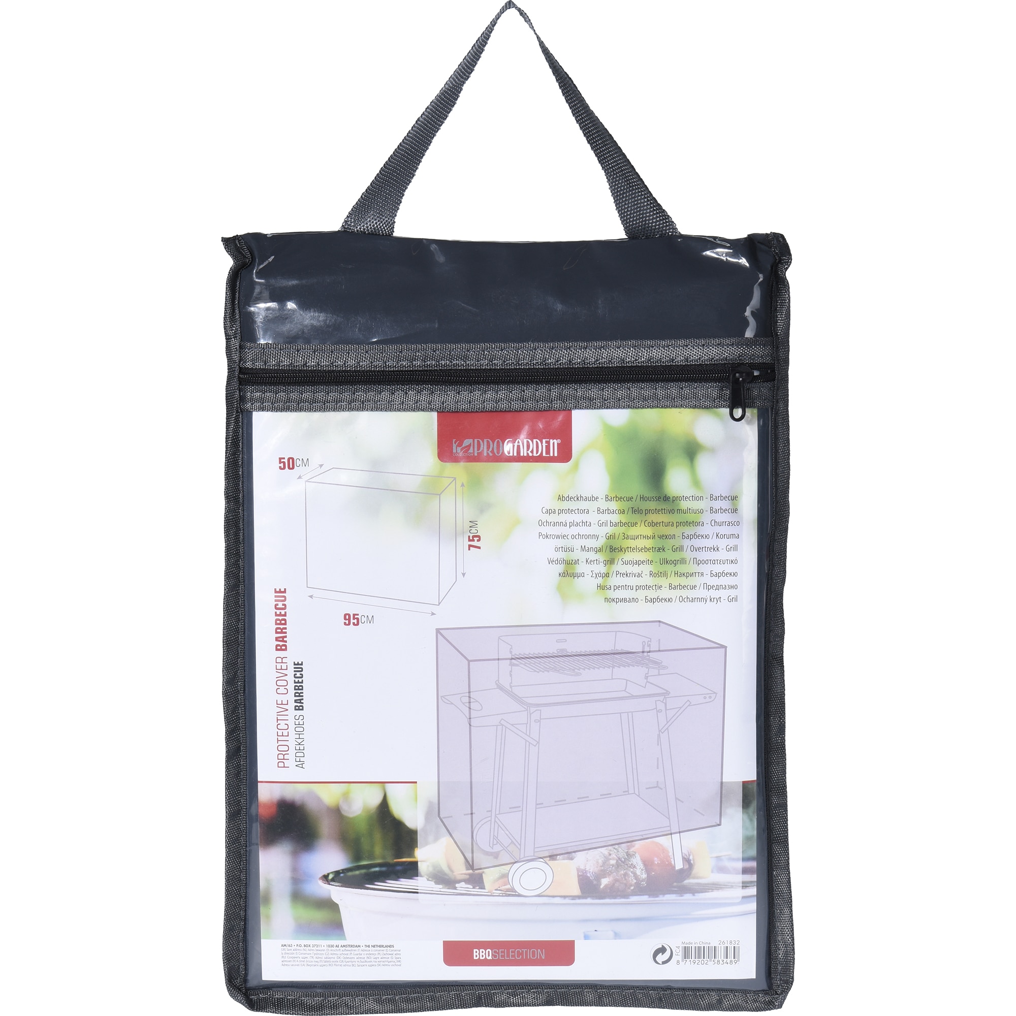 Husa de protectie Progarden, pentru gratar, dreptunghiular, 95x50 cm, h80 cm, gri inchis