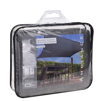 Copertina soare Ambiance, 3x3 m, HDPE, gri Copertina soare Ambiance, 3x3 m, HDPE, gri