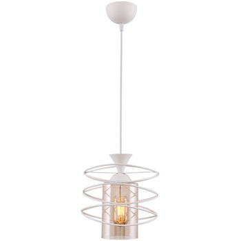 Lustra Fiber, 1 bec, Begusa, E 27, 60 W, Alb Lustra Fiber, 1 bec, Begusa, E 27, 60 W, Alb