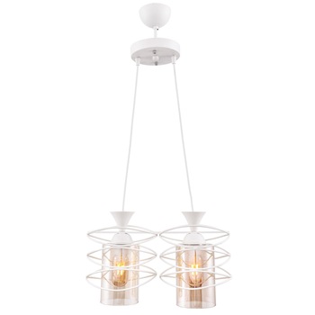 Lustra Fiber, 2 becuri, Begusa, E 27, 60 W, alb Lustra Fiber, 2 becuri, Begusa, E 27, 60 W, alb