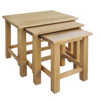 Set de 3 mese laterale suprapuse, vidaXL, Maro, Lemn, 51 x 40 x 41 cm Set de 3 mese laterale suprapuse, vidaXL, Maro, Lemn, 51 x 40 x 41 cm