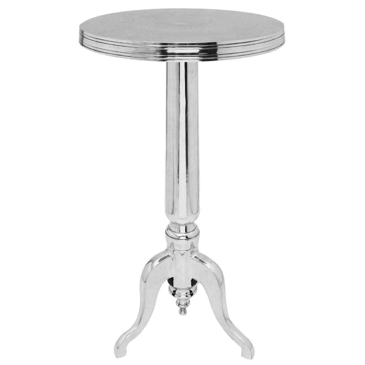 Masa laterala rotunda, vidaXL, Argintiu, 39 x 76 cm