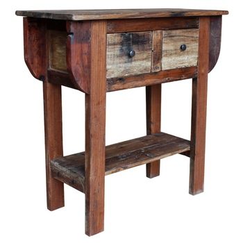 Masa consola din lemn reciclat, vidaXL, Maro, 80 x 35 x 80 cm Masa consola din lemn reciclat, vidaXL, Maro, 80 x 35 x 80 cm