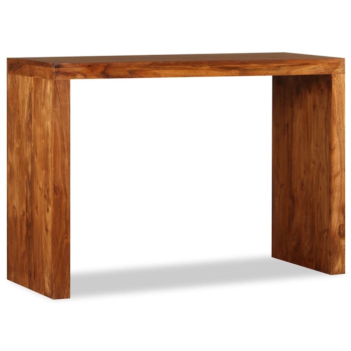 Конзолна маса vidaXL, масивна дървесина, с меден шишам, 110x40x76 см, 24.57 Kg