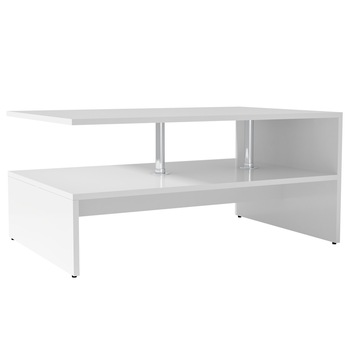 Masuta de cafea, vidaXL, PAL, 90 x 59 x 42 cm, Alb Masuta de cafea, vidaXL, PAL, 90 x 59 x 42 cm, Alb