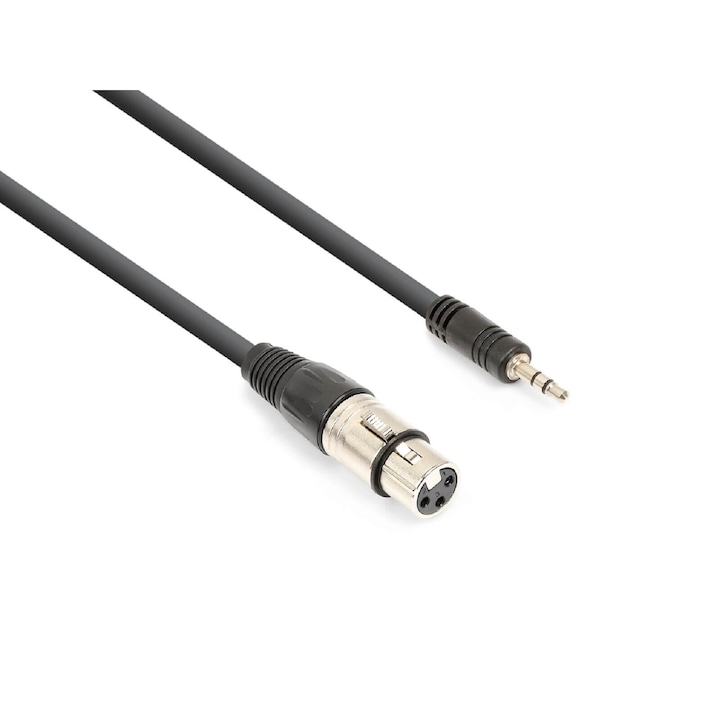 Vonyx CX320-05 sztereo jelkábel (3,5 mm Sztereo Jack – XLR mama) – (0,5 m)