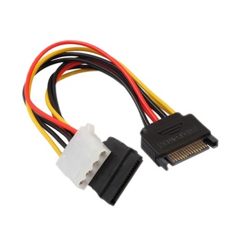 Cablu adaptor alimentare mixt s-ata molex , Active, sata 15pin tata la 1 x sata mama si 1 x molex mama (ide 4pin), 20cm Cablu adaptor alimentare mixt s-ata molex , Active, sata 15pin tata la 1 x sata mama si 1 x molex mama (ide 4pin), 20cm