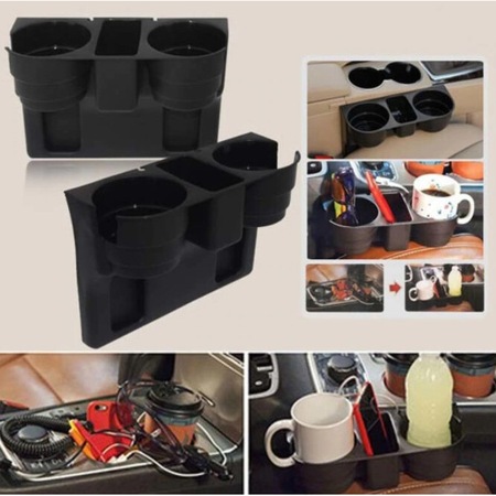 Organizator pentru pahare si telefon, Siks®, negru