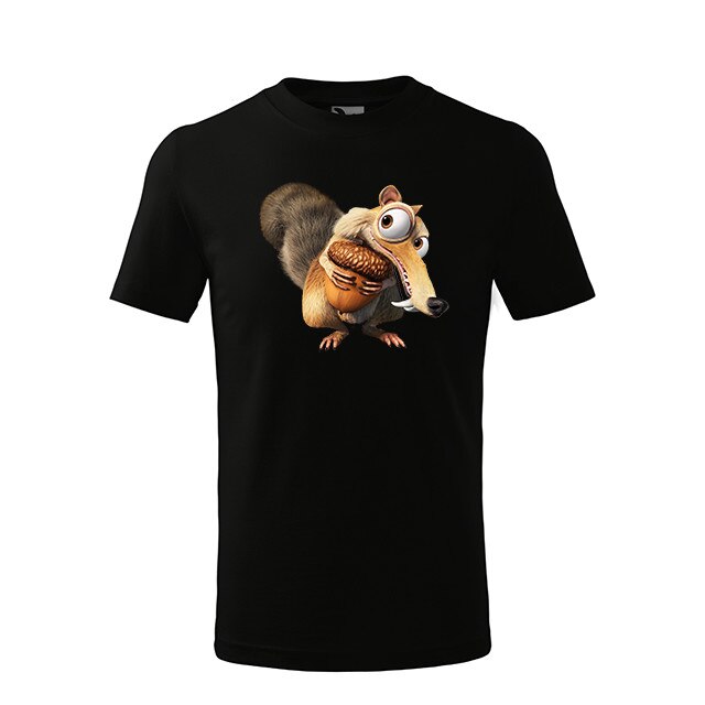Tricou cu maneca scurta,K-off,negru,Scrat epoca de gheata